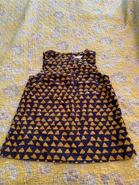 TOAST blue and yellow cotton sleeveless shirt